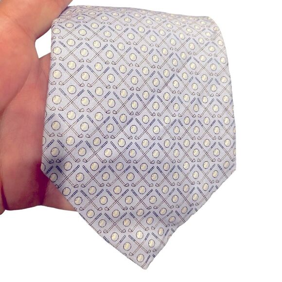 Vineyard Vines Mens‎ 100% Silk Tie Golf Clubs Novelty Print - Picture 2 of 7
